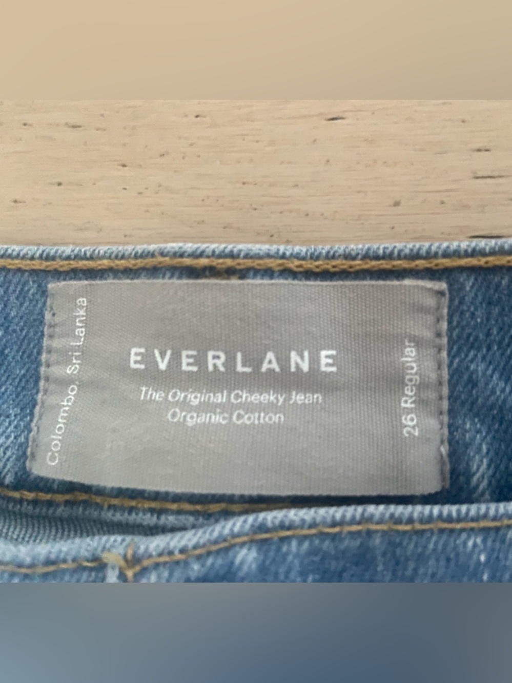 Everlane The Original Cheeky Straight Jean 26 High Rise Organic Cotton Denim - Picture 5 of 10
